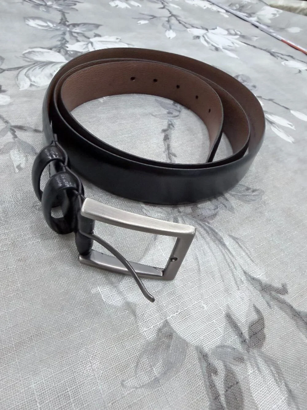 Full Grain Italian Leather Belt Black XL 52/130 Excellent Condition & Beautiful